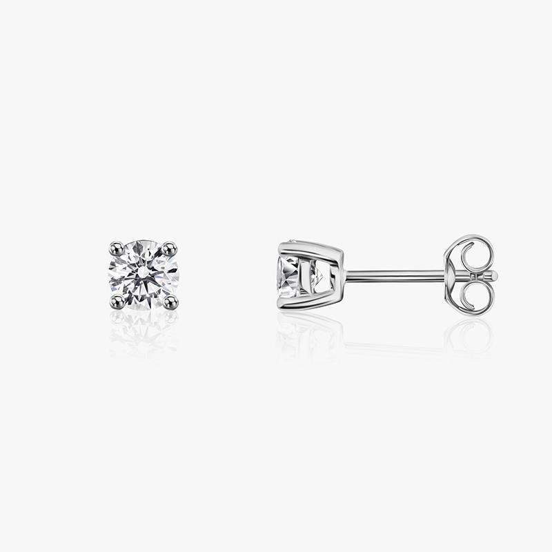 New Earth Lab Diamond Earrings 1 ctw (Sterling Silver)